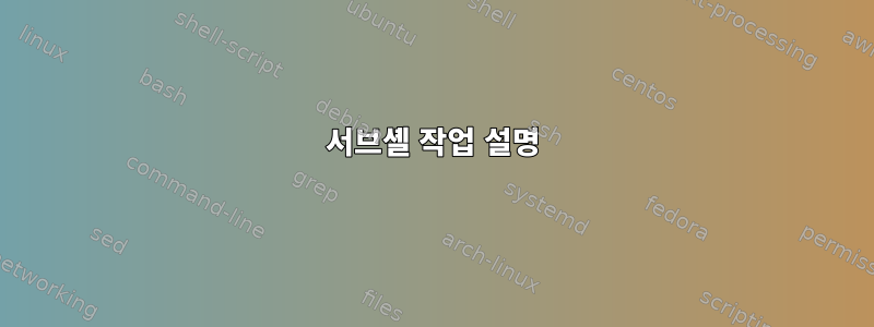 서브셸 작업 설명