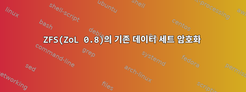 ZFS(ZoL 0.8)의 기존 데이터 세트 암호화