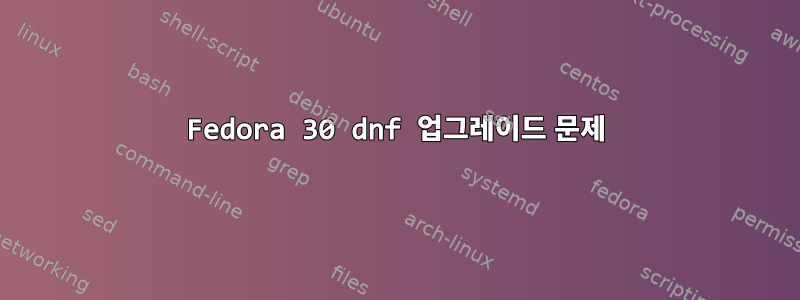 Fedora 30 dnf 업그레이드 문제