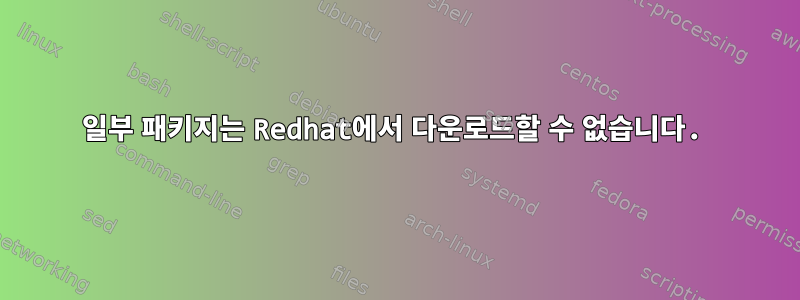 일부 패키지는 Redhat에서 다운로드할 수 없습니다.