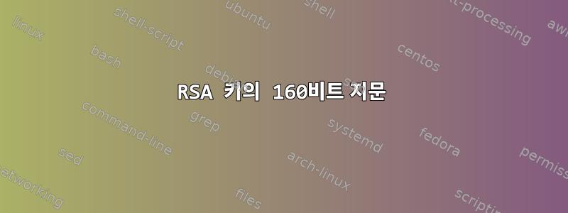 RSA 키의 160비트 지문