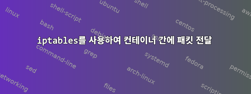 iptables를 사용하여 컨테이너 간에 패킷 전달