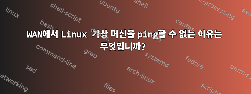 WAN에서 Linux 가상 머신을 ping할 수 없는 이유는 무엇입니까?