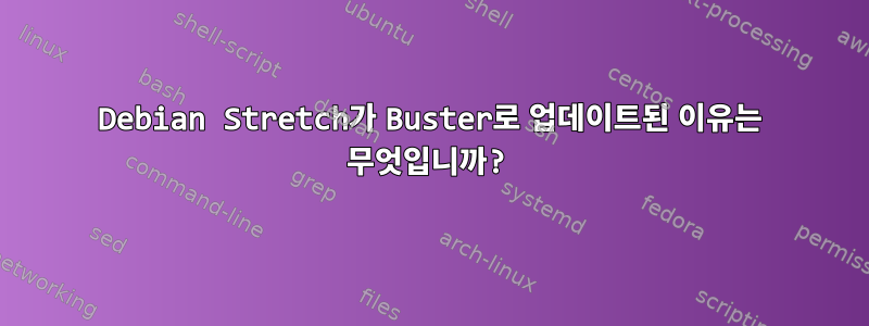 Debian Stretch가 Buster로 업데이트된 이유는 무엇입니까?