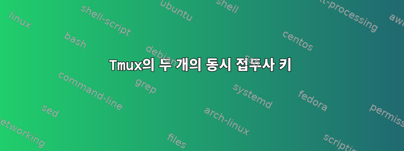 Tmux의 두 개의 동시 접두사 키