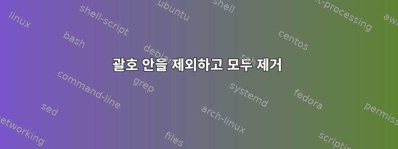 괄호 안을 제외하고 모두 제거