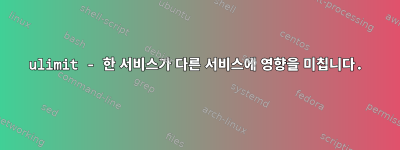 ulimit - 한 서비스가 다른 서비스에 영향을 미칩니다.