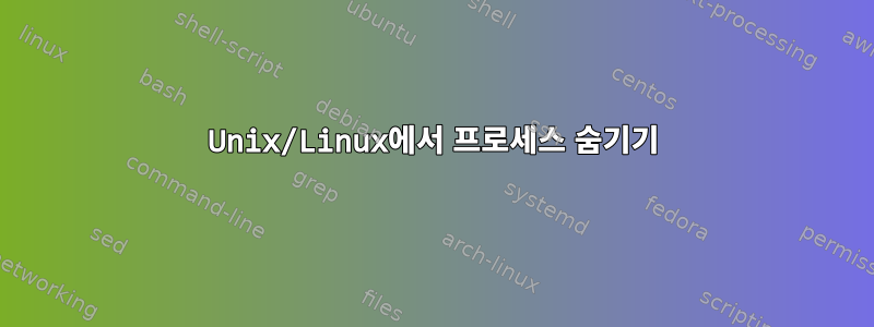 Unix/Linux에서 프로세스 숨기기