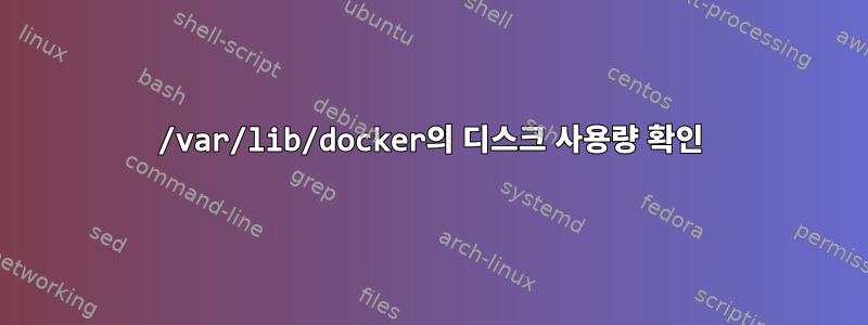 /var/lib/docker의 디스크 사용량 확인