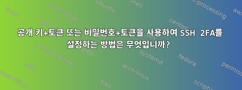 공개 키+토큰 또는 비밀번호+토큰을 사용하여 SSH 2FA를 설정하는 방법은 무엇입니까?