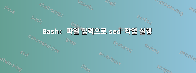 Bash: 파일 입력으로 sed 작업 실행