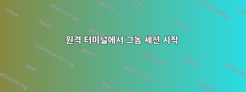 원격 터미널에서 그놈 세션 시작