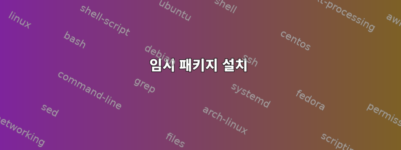 임시 패키지 설치