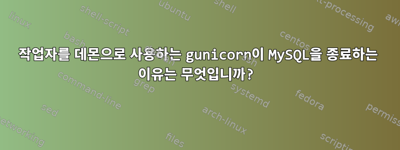 작업자를 데몬으로 사용하는 gunicorn이 MySQL을 종료하는 이유는 무엇입니까?