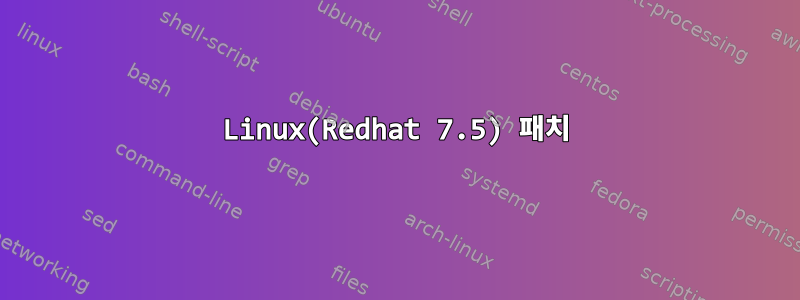 Linux(Redhat 7.5) 패치