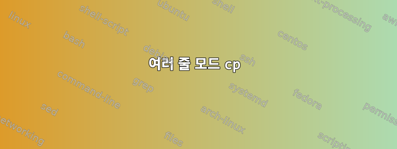 여러 줄 모드 cp