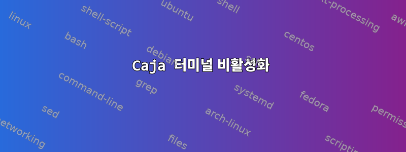 Caja 터미널 비활성화