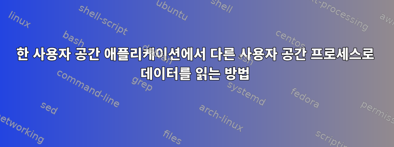 한 사용자 공간 애플리케이션에서 다른 사용자 공간 프로세스로 데이터를 읽는 방법