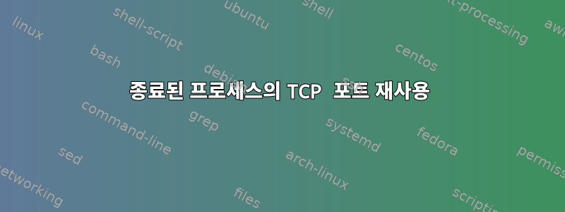 종료된 프로세스의 TCP 포트 재사용