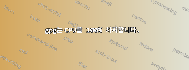 gpg는 CPU를 100% 차지합니다.