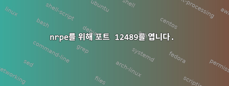 nrpe를 위해 포트 12489를 엽니다.