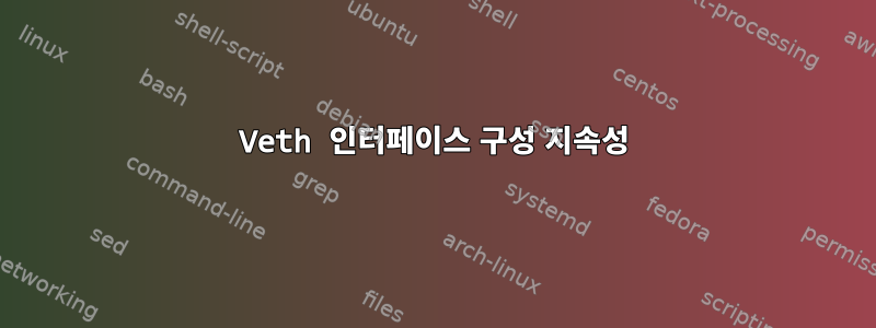 Veth 인터페이스 구성 지속성