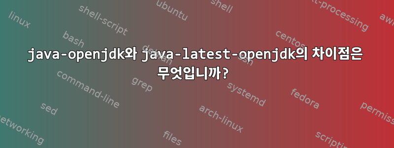 java-openjdk와 java-latest-openjdk의 차이점은 무엇입니까?