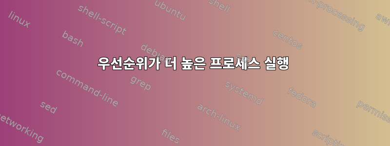 우선순위가 더 높은 프로세스 실행