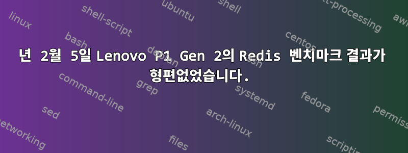 2011년 2월 5일 Lenovo P1 Gen 2의 Redis 벤치마크 결과가 형편없었습니다.