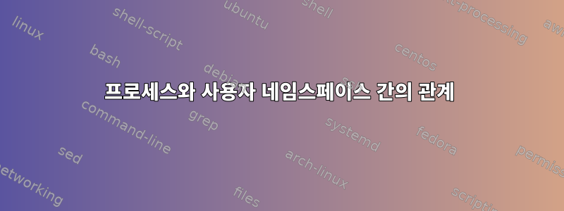 프로세스와 사용자 네임스페이스 간의 관계