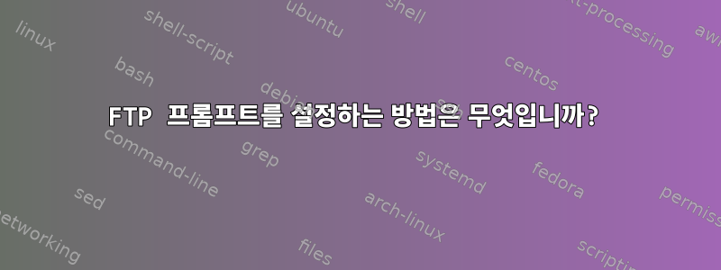 FTP 프롬프트를 설정하는 방법은 무엇입니까?