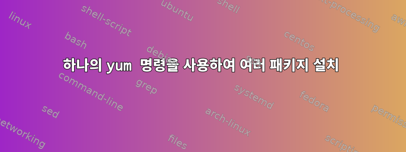 하나의 yum 명령을 사용하여 여러 패키지 설치