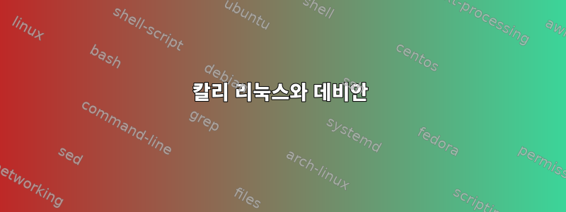 칼리 리눅스와 데비안