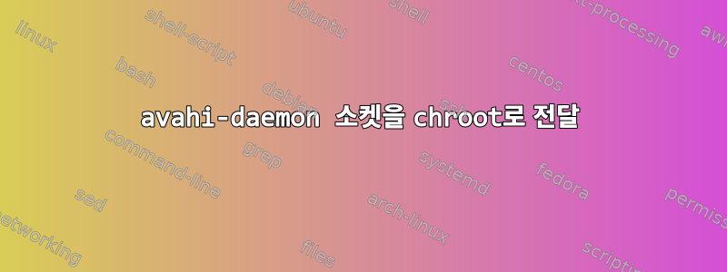 avahi-daemon 소켓을 chroot로 전달