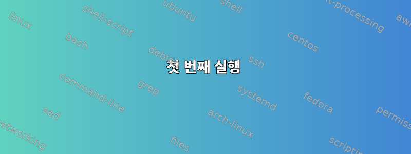 첫 번째 실행