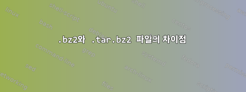 .bz2와 .tar.bz2 파일의 차이점