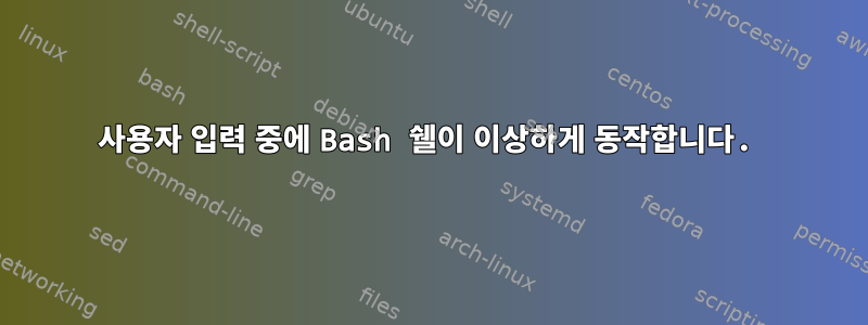 사용자 입력 중에 Bash 쉘이 이상하게 동작합니다.