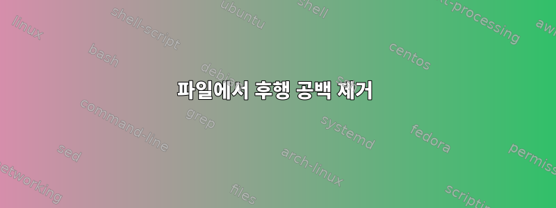 파일에서 후행 공백 제거