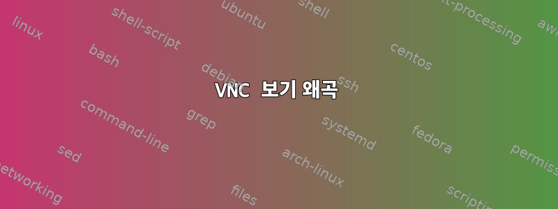 VNC 보기 왜곡