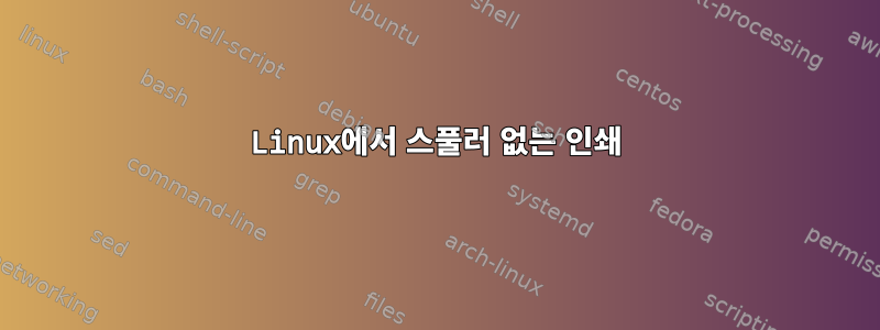 Linux에서 스풀러 없는 인쇄