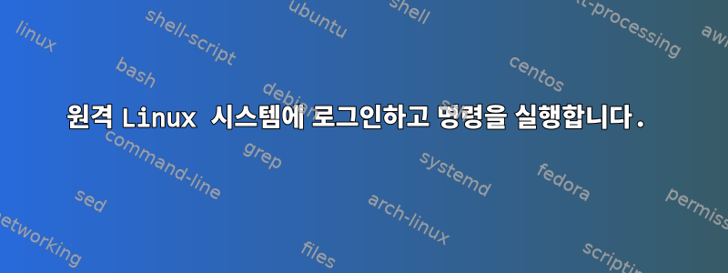 원격 Linux 시스템에 로그인하고 명령을 실행합니다.