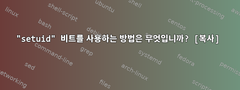 "setuid" 비트를 사용하는 방법은 무엇입니까? [복사]