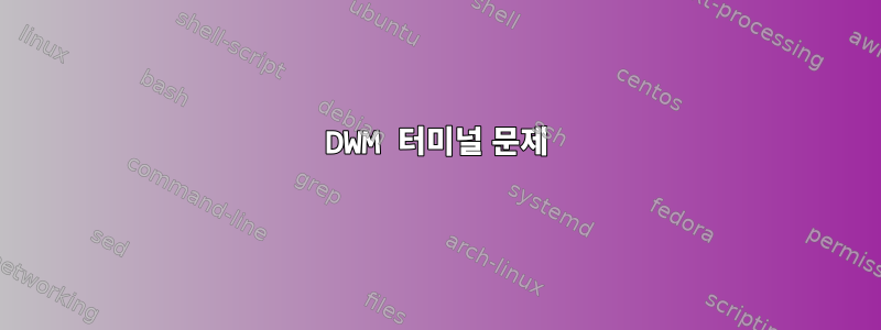 DWM 터미널 문제