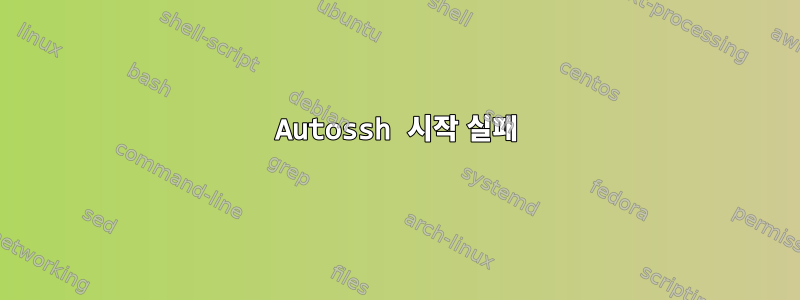 Autossh 시작 실패