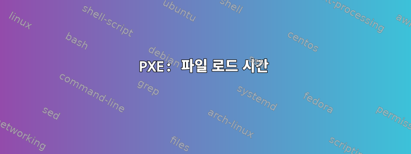 PXE: 파일 로드 시간