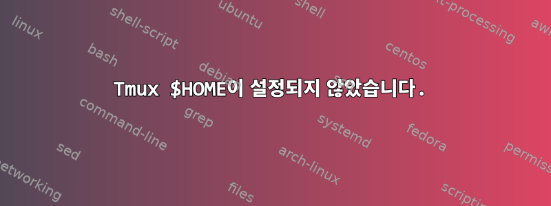 Tmux $HOME이 설정되지 않았습니다.