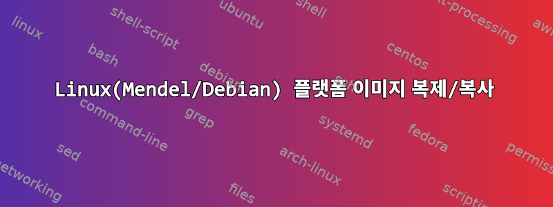 Linux(Mendel/Debian) 플랫폼 이미지 복제/복사