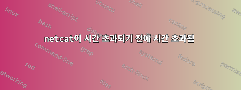 netcat이 시간 초과되기 전에 시간 초과됨