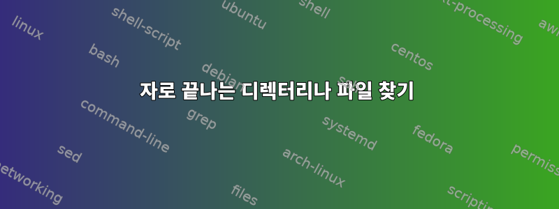 3자로 끝나는 디렉터리나 파일 찾기