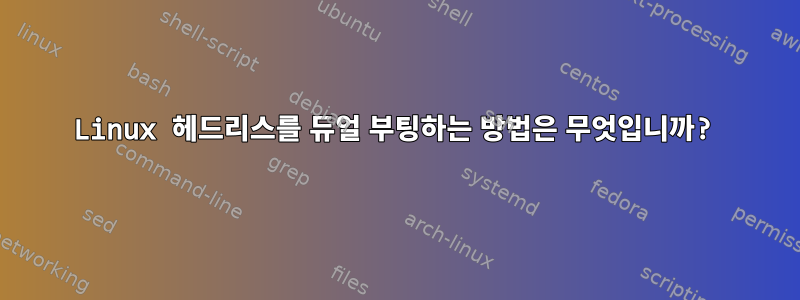 Linux 헤드리스를 듀얼 부팅하는 방법은 무엇입니까?